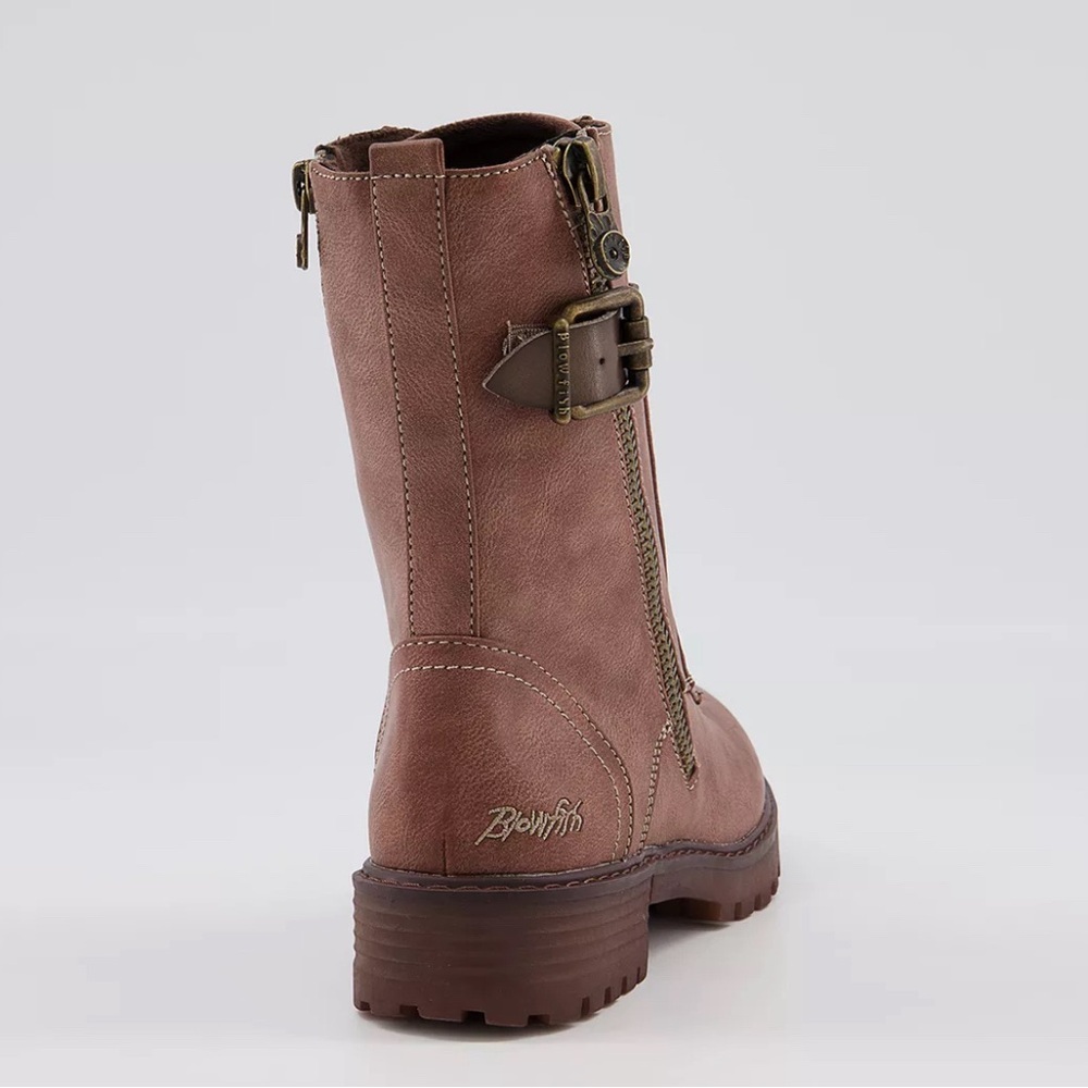 Blowfish Malibu Women’s Rauly Zip Boots Walnut Local Sheriff Shoes Size 7.5 NEW - Picture 4 of 13